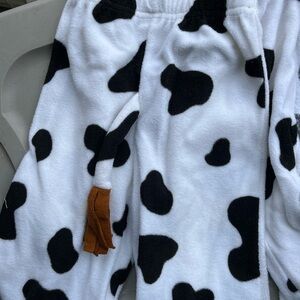 3T Cow Costume-pants and zip up jacket